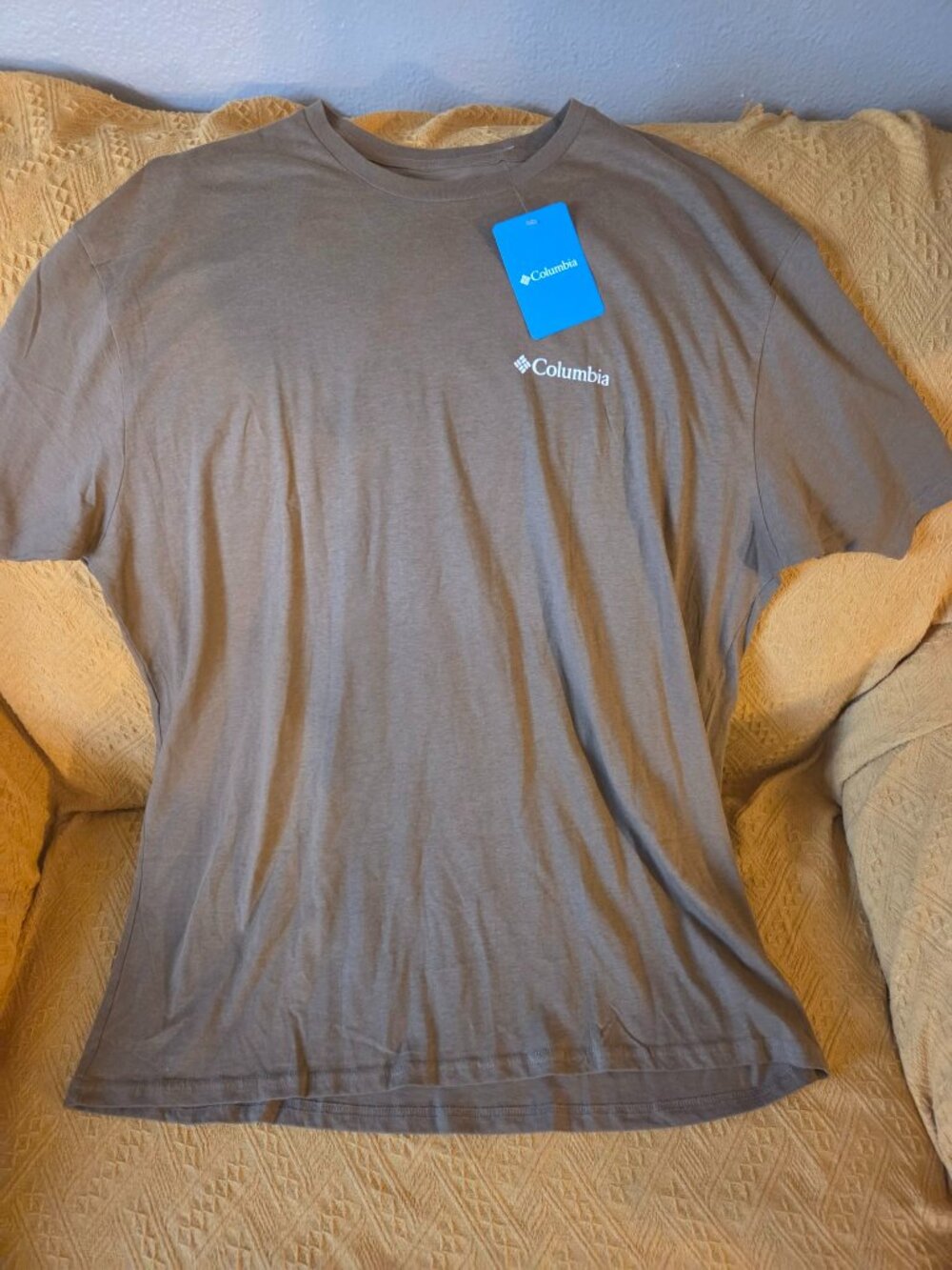 Columbia Mens 2XL Brown Crew Neck Short Sleeve Graphic T-Shirt Bear Inspector